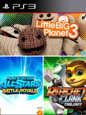 5 JUEGOS EN 1 LITTLEBIGPLANET 3 + PlayStation All-Stars Battle Royale + The Ratchet & Clank Trilogy PS3